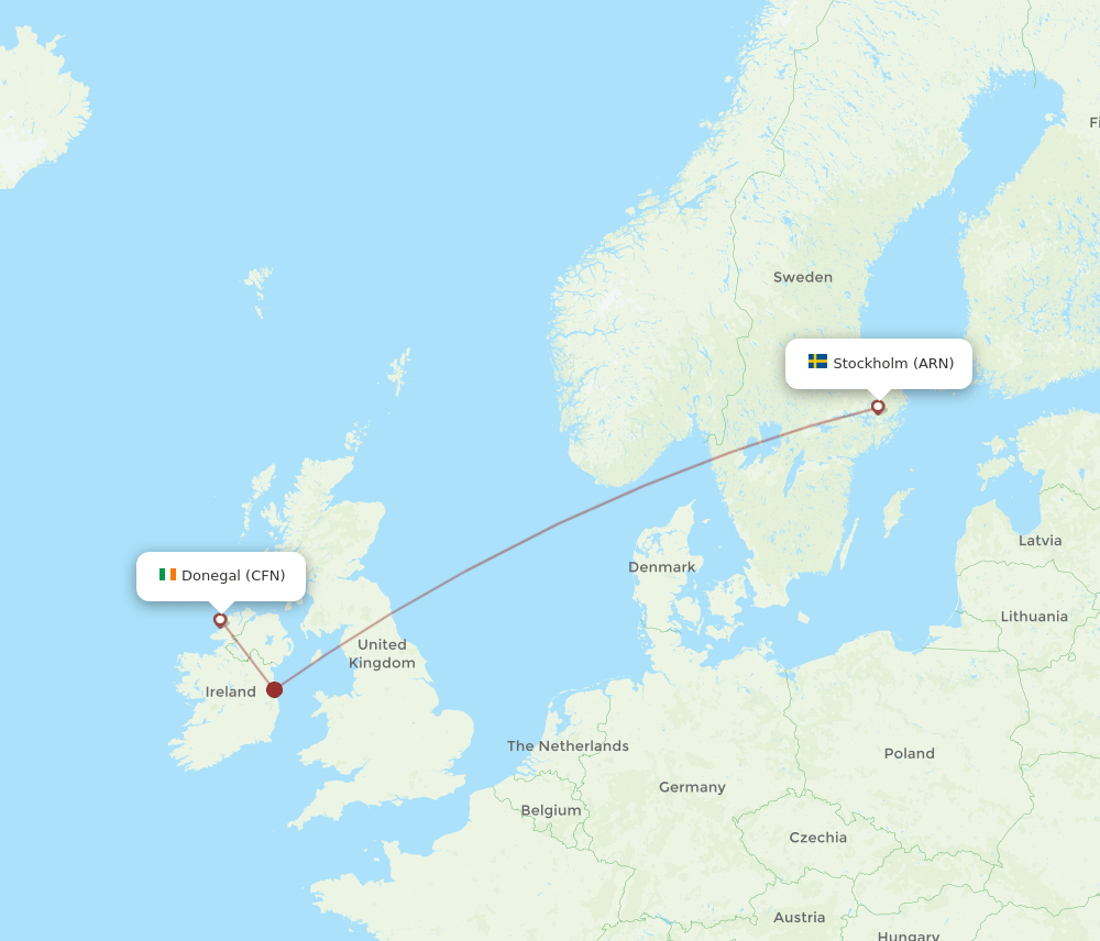 CFN-ARN flight routes