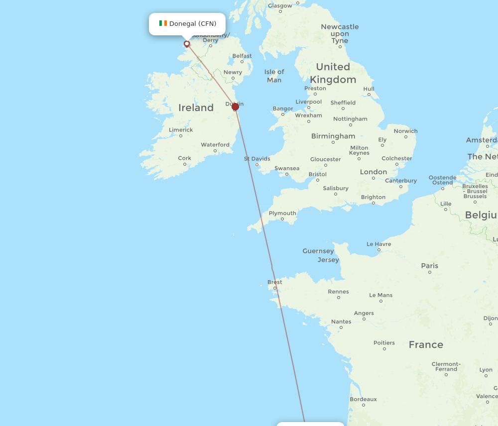 CFN to BIO flights and routes map