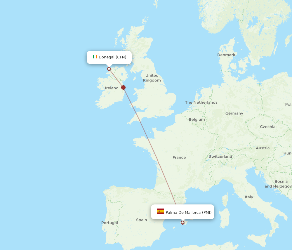 CFN-PMI flight routes