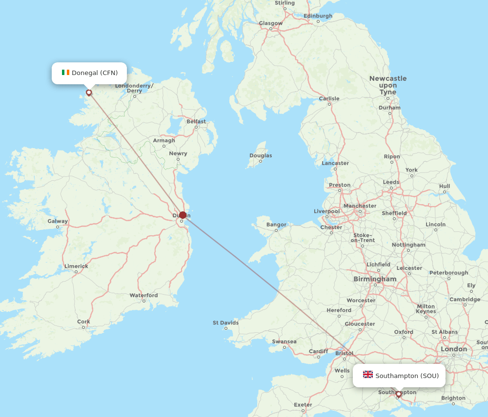 CFN-SOU flight routes