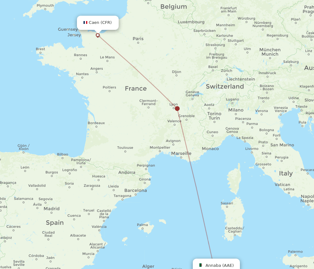 CFR-AAE flight routes