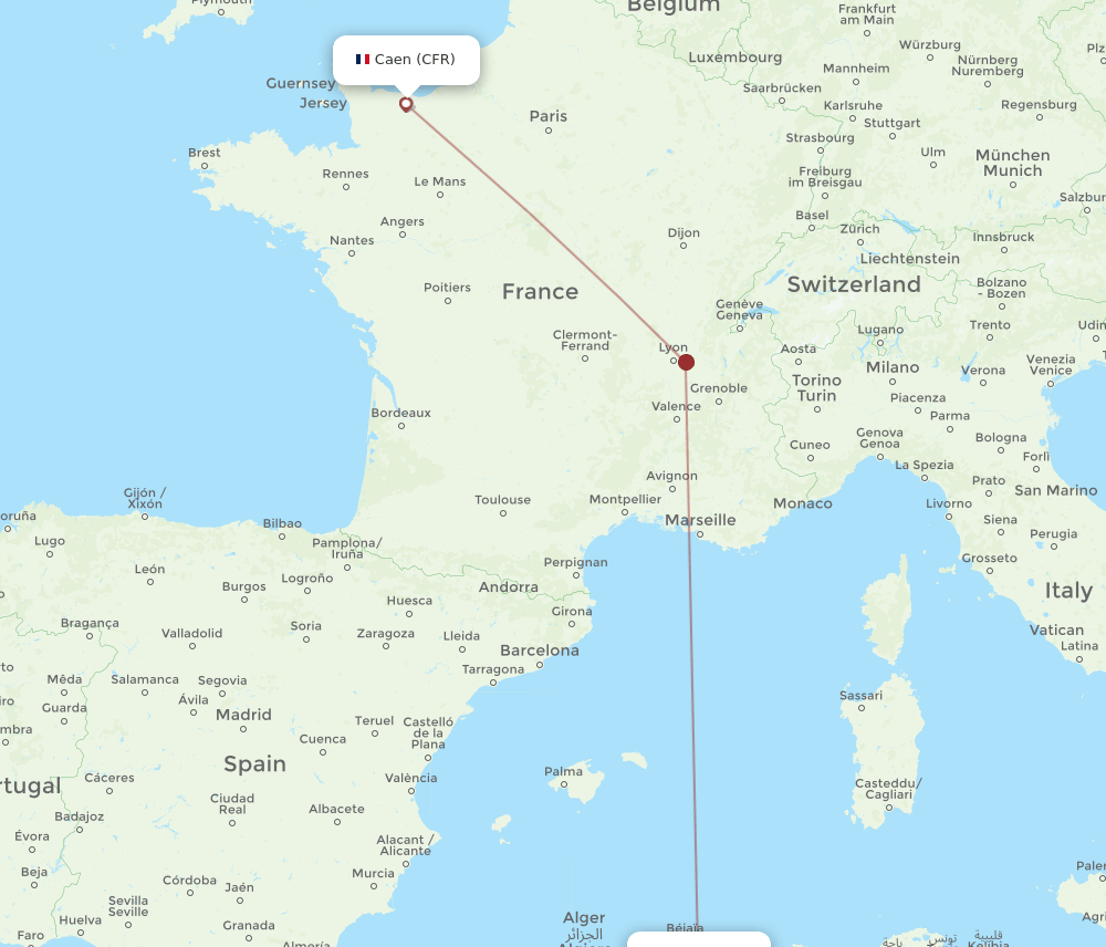 CFR-QSF flight routes