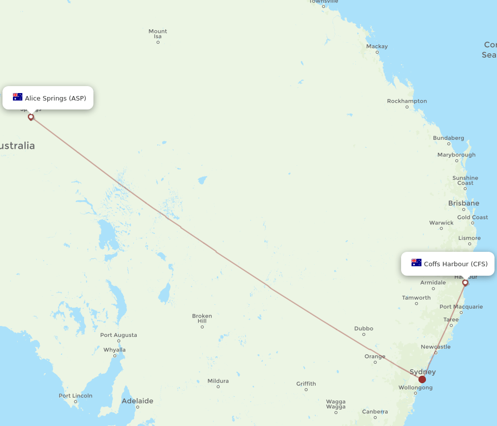 CFS-ASP flight routes