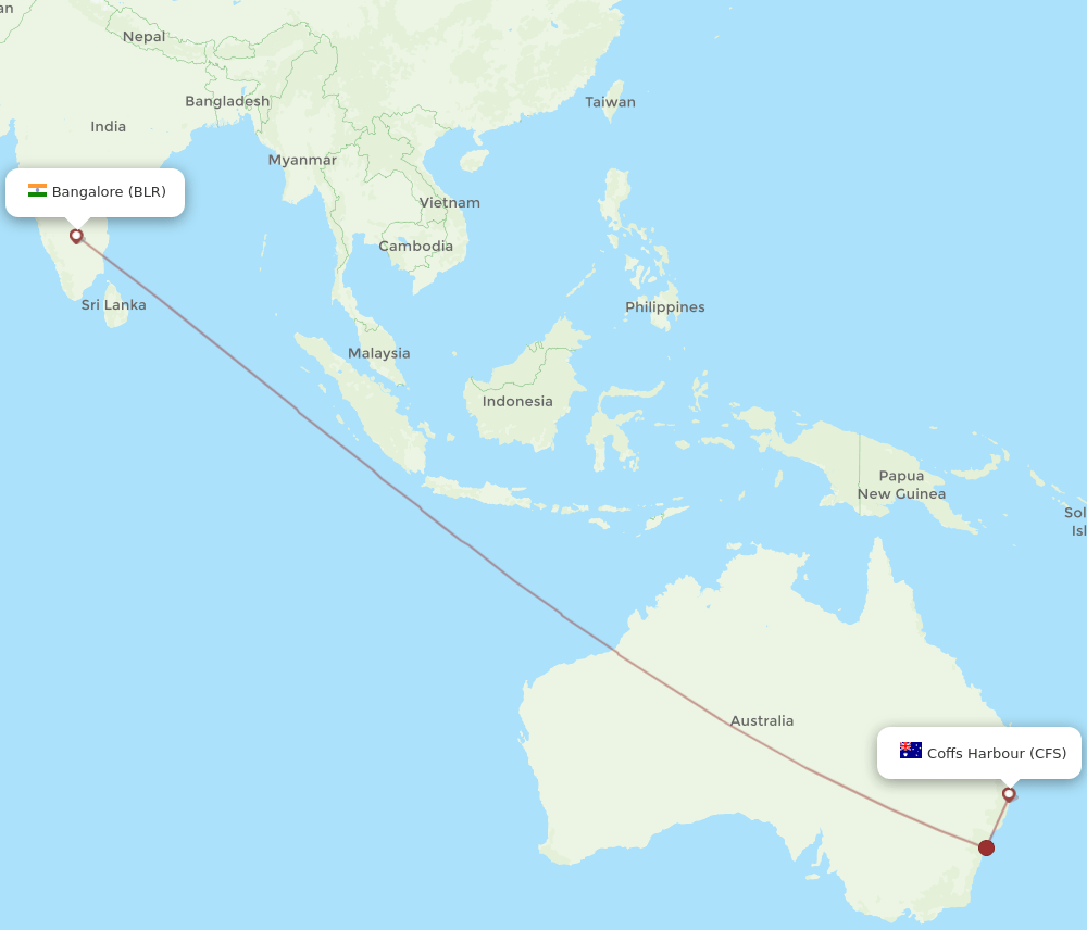 CFS-BLR flight routes