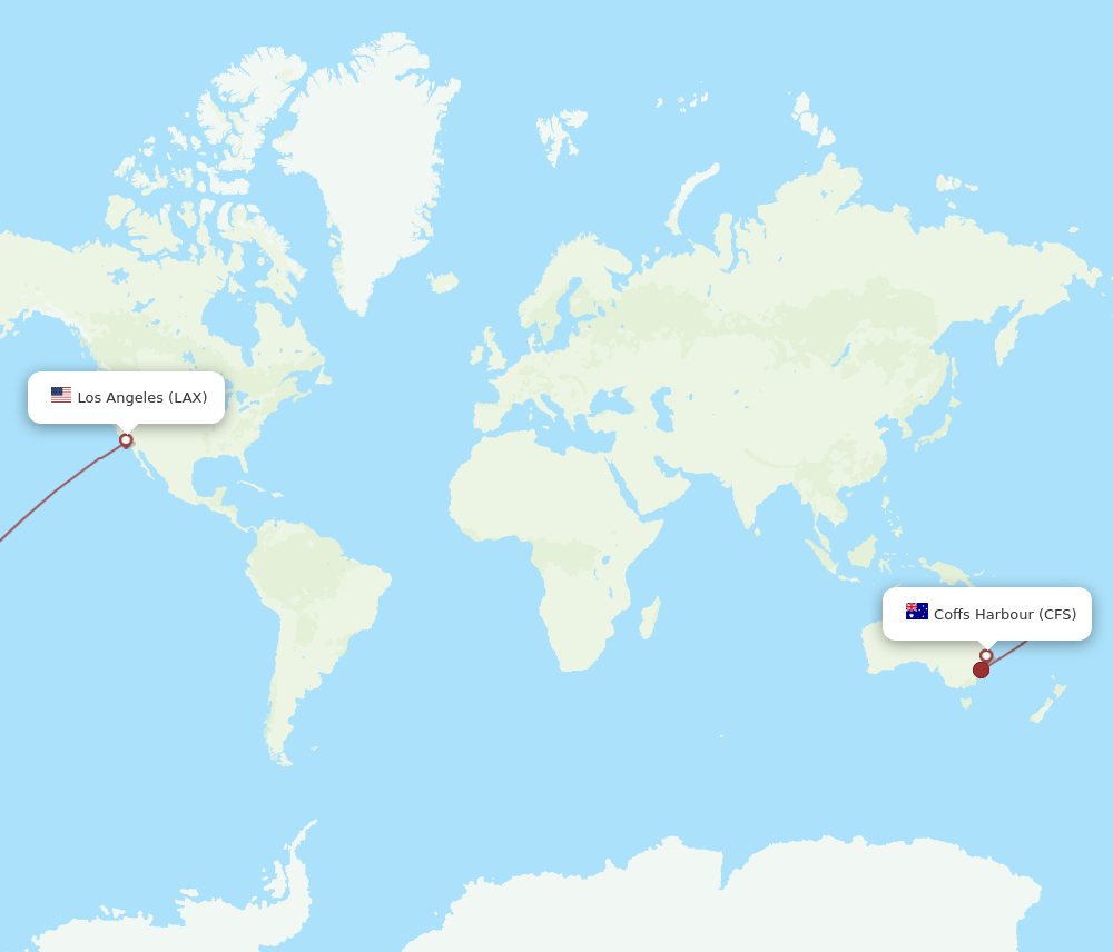 CFS-LAX flight routes