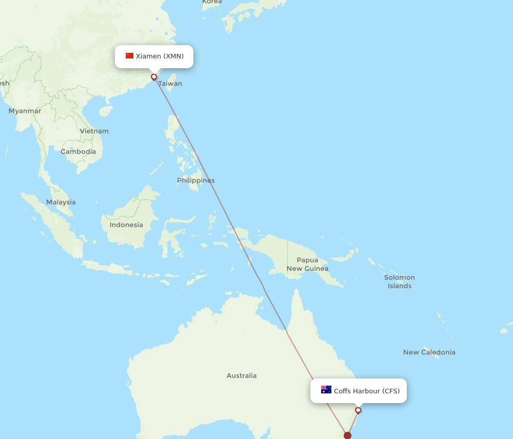 CFS-XMN flight routes