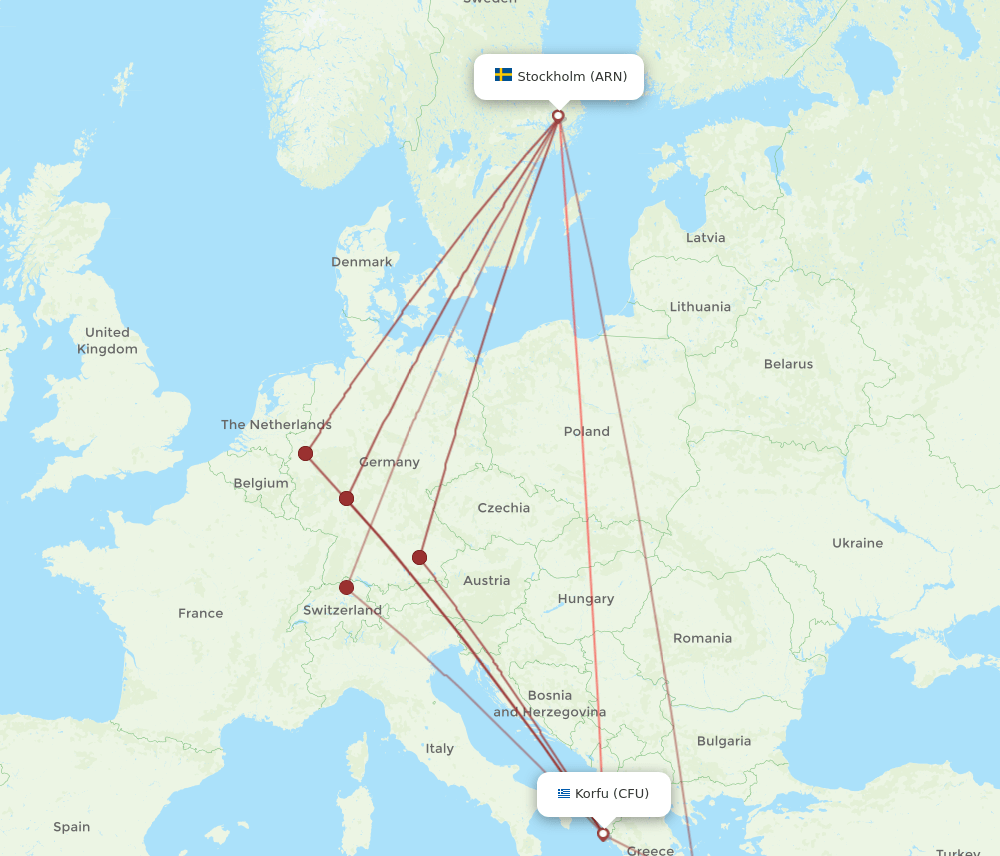 CFU-ARN flight routes
