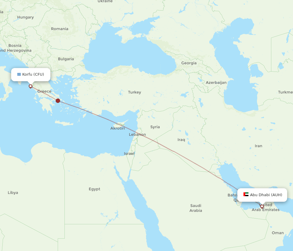 CFU-AUH flight routes