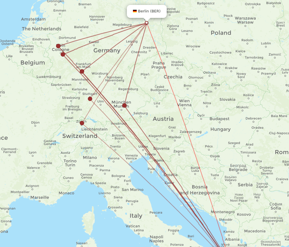 CFU-BER flight routes