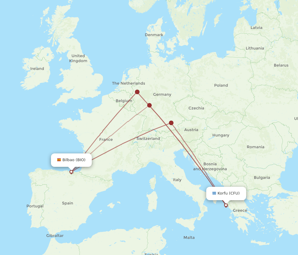 CFU-BIO flight routes