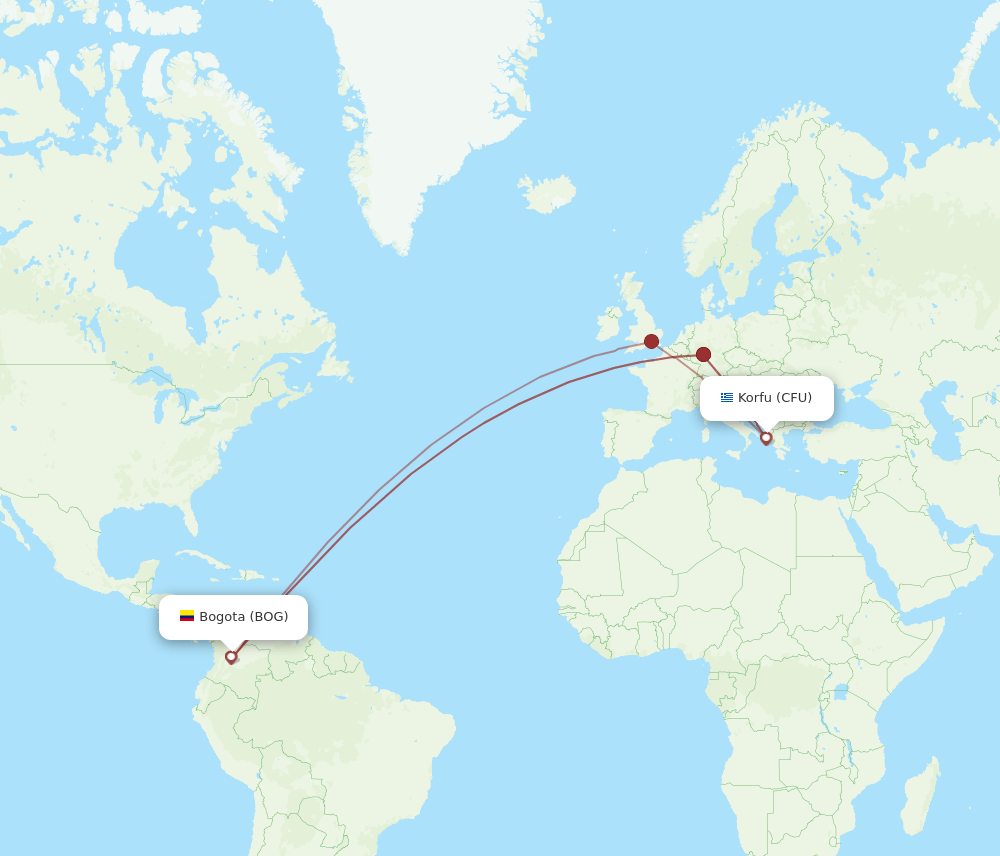 CFU-BOG flight routes