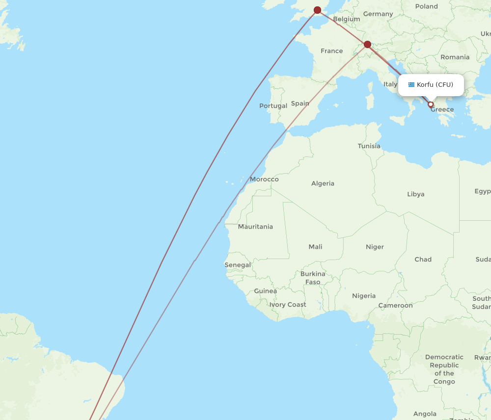 CFU-GRU flight routes
