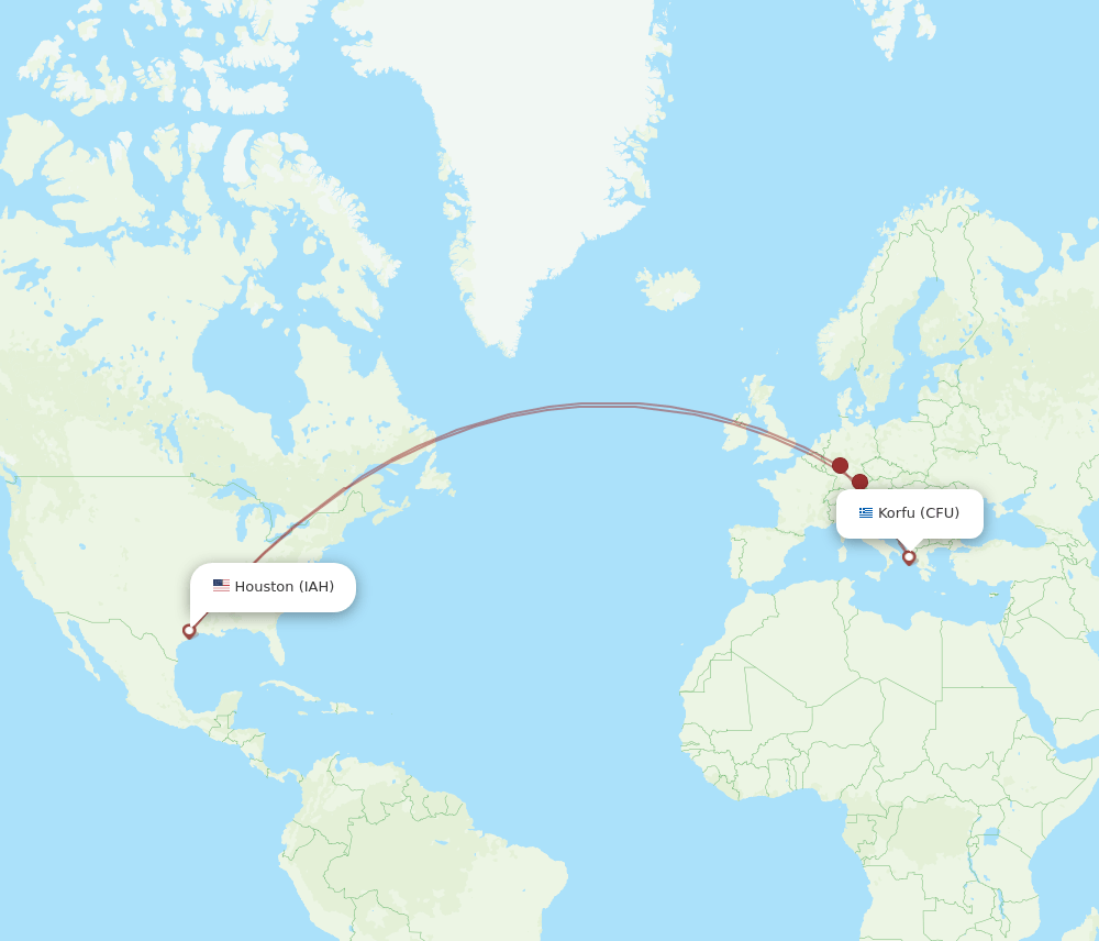 CFU-IAH flight routes