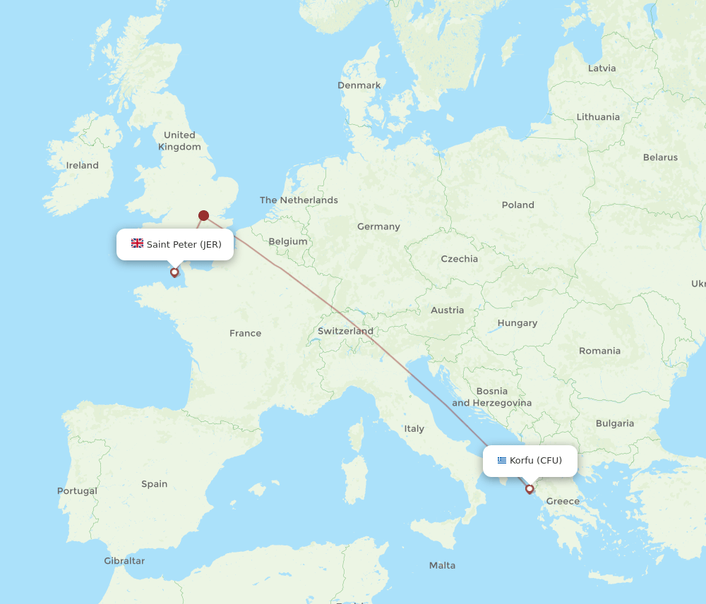 CFU-JER flight routes