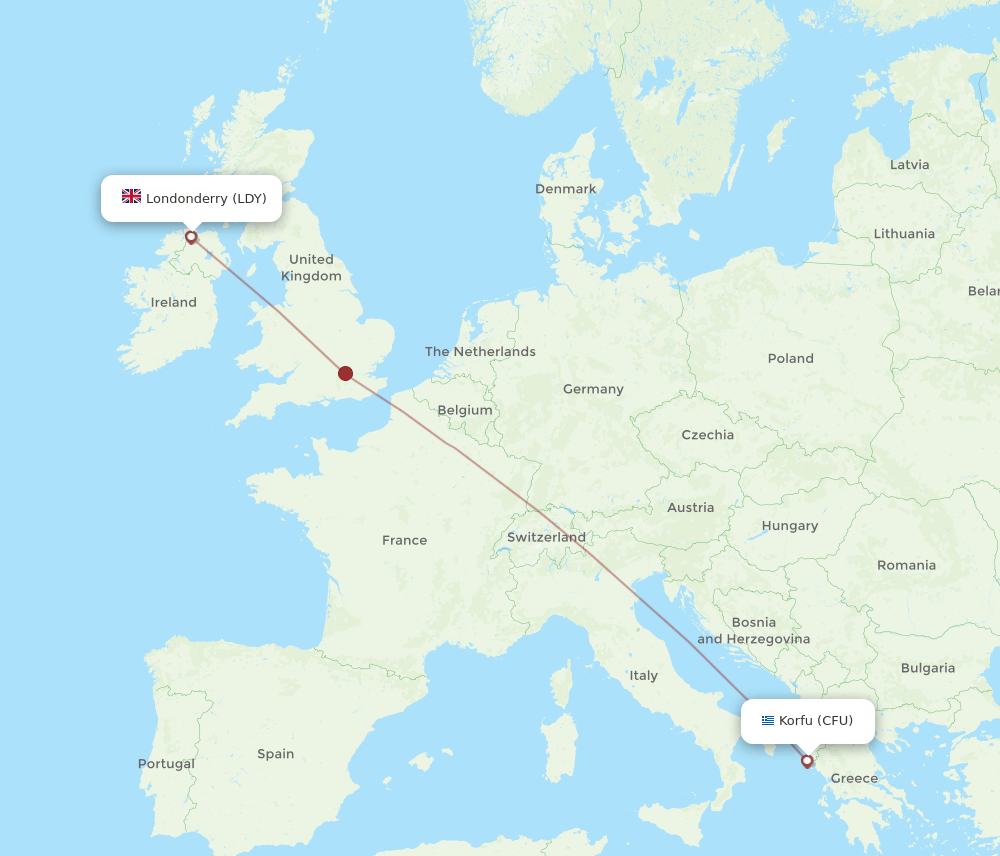 CFU-LDY flight routes
