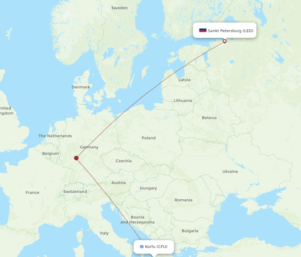 CFU-LED flight routes