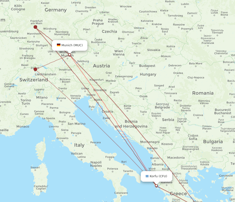 CFU-MUC flight routes
