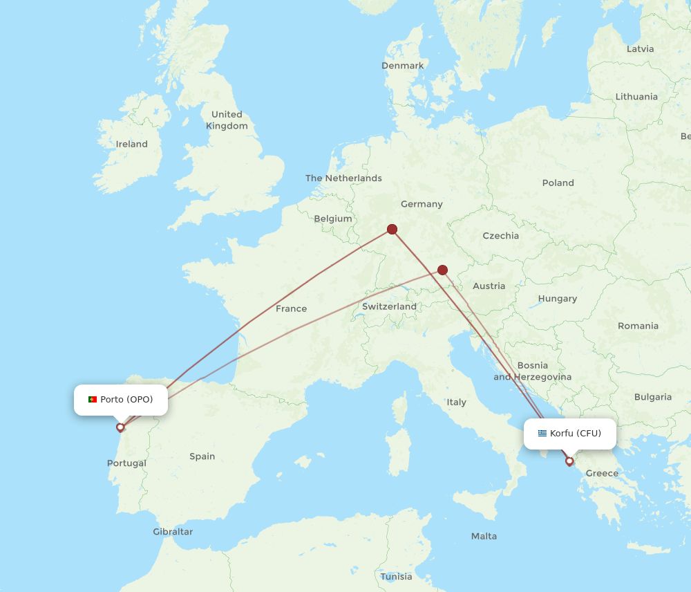 CFU-OPO flight routes