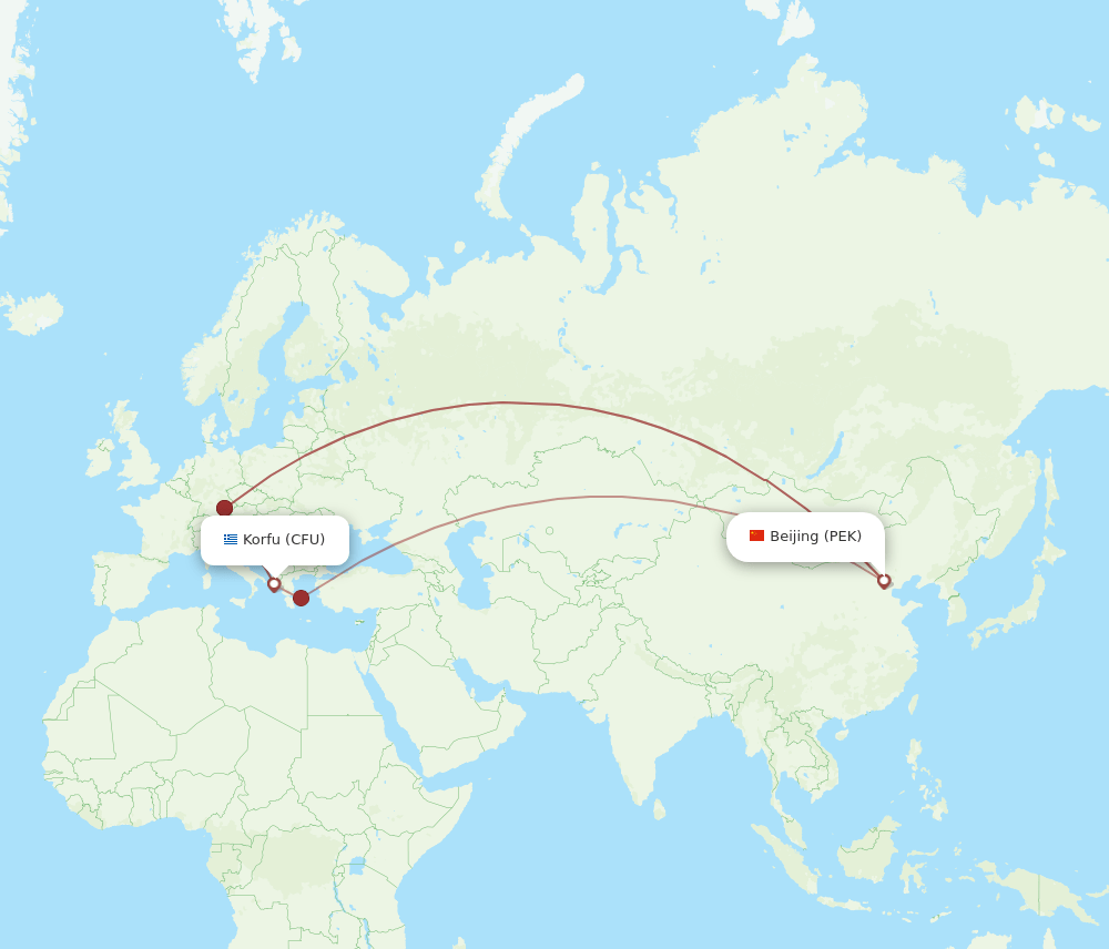 CFU-PEK flight routes
