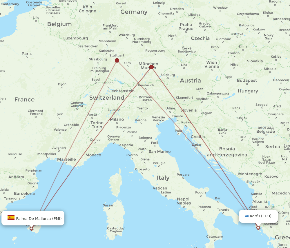 CFU-PMI flight routes