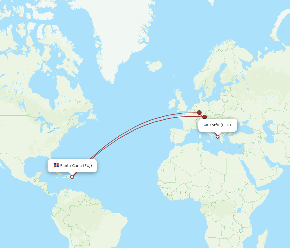 CFU-PUJ flight routes