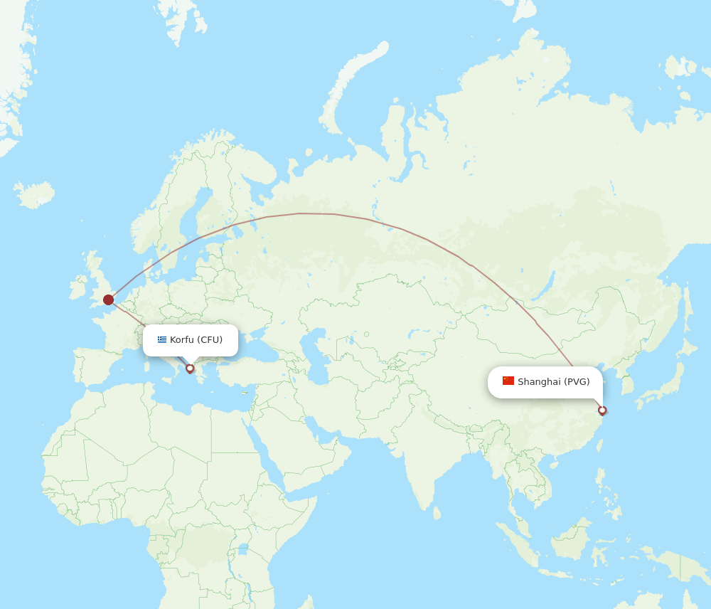 CFU-PVG flight routes