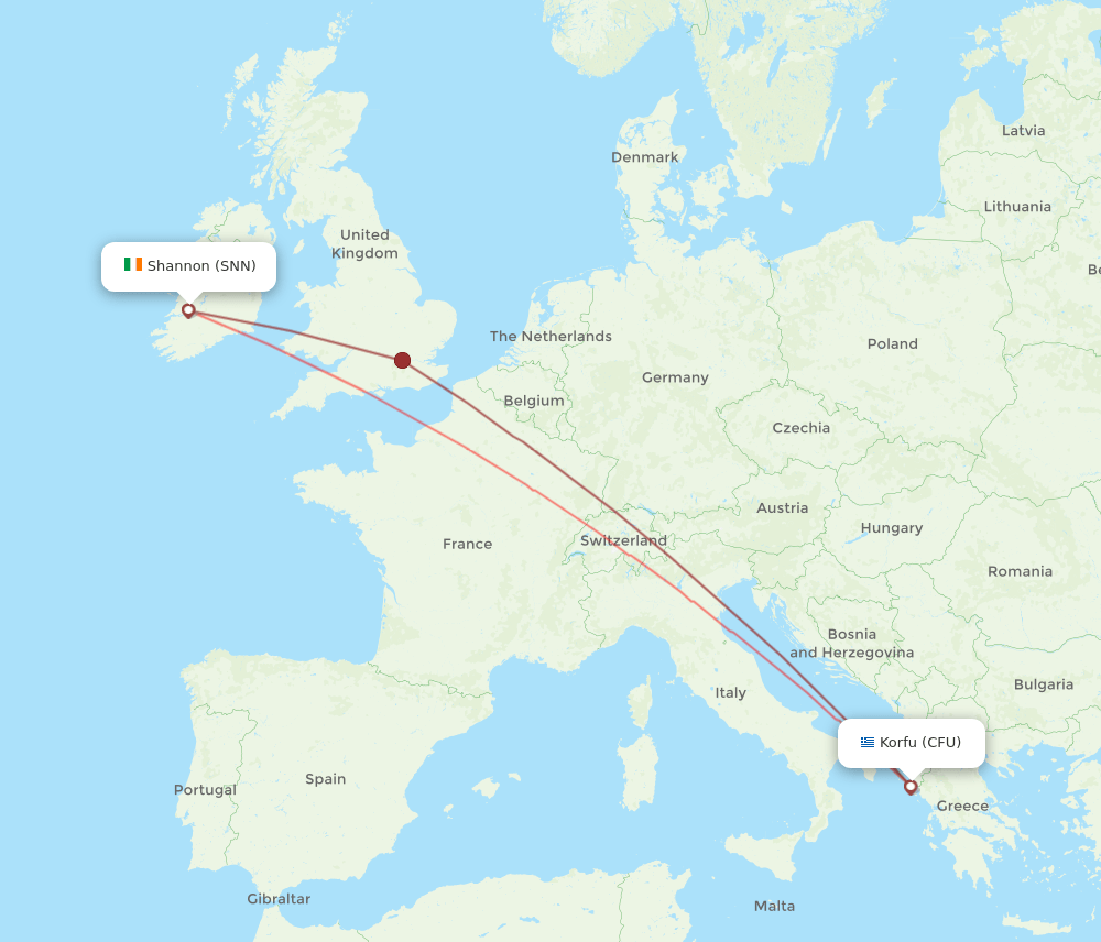 CFU-SNN flight routes