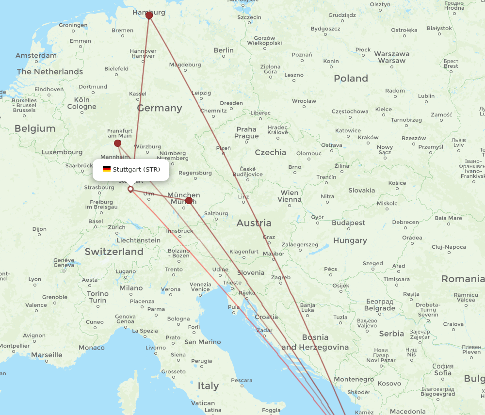 CFU to STR flights and routes map