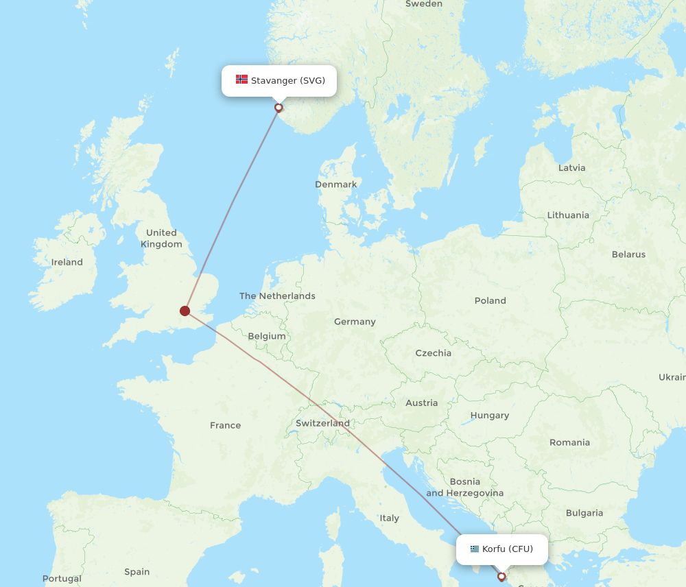 CFU-SVG flight routes