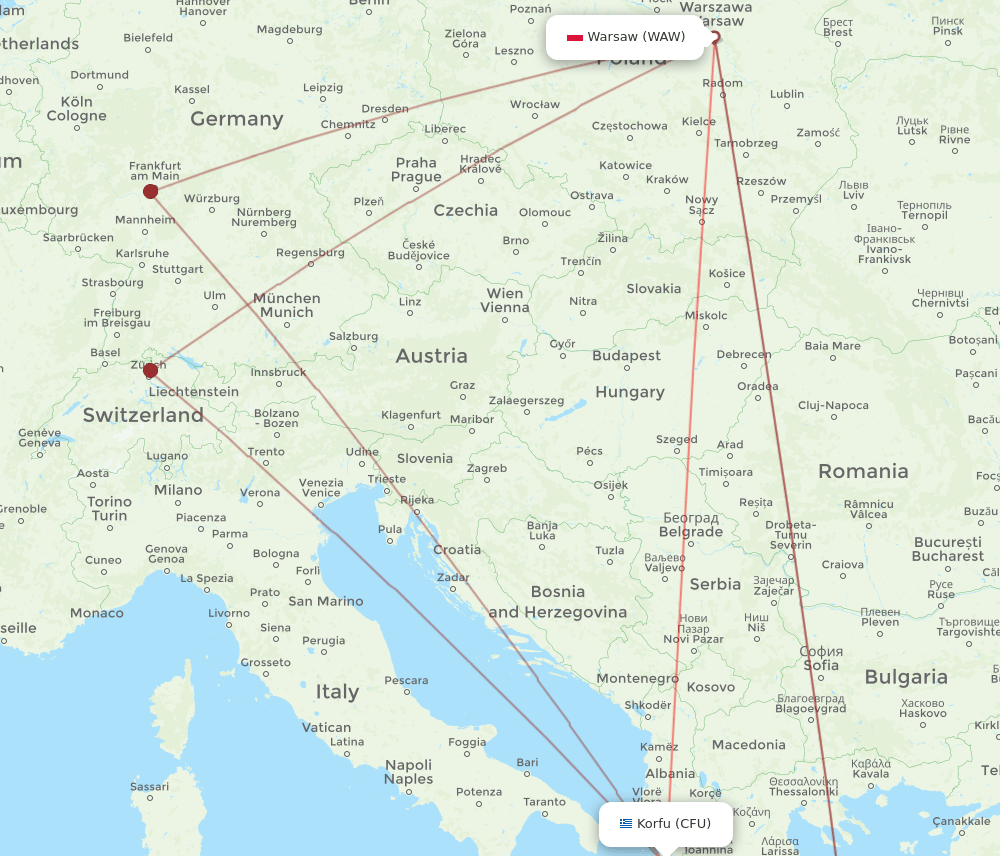 CFU-WAW flight routes