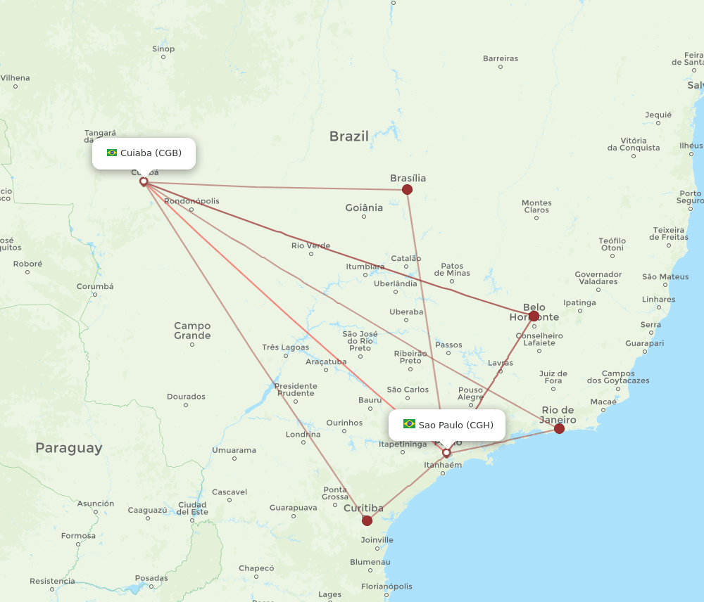 CGB-CGH flight routes