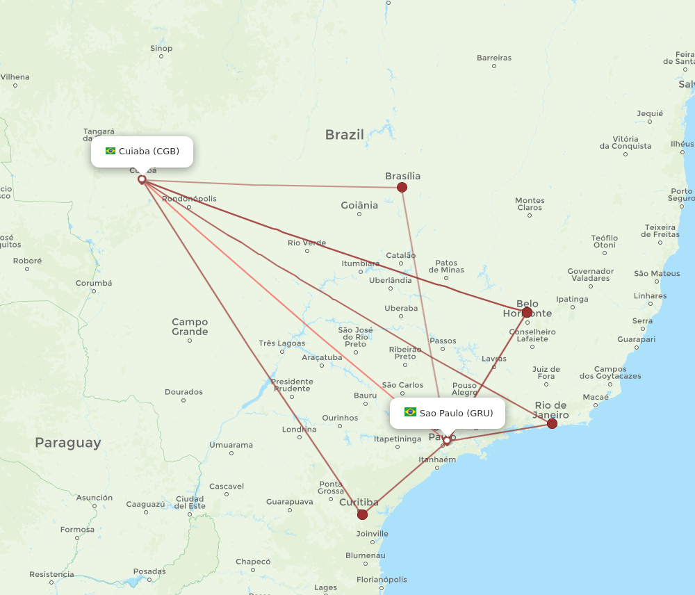 CGB-GRU flight routes