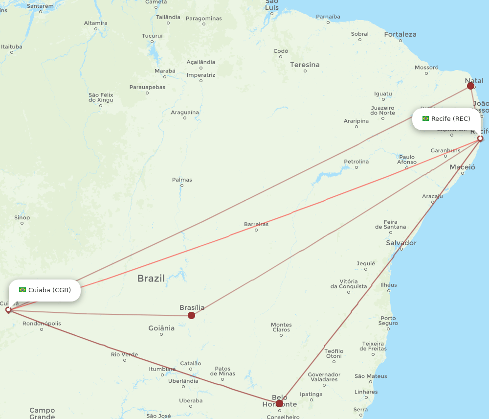 CGB-REC flight routes