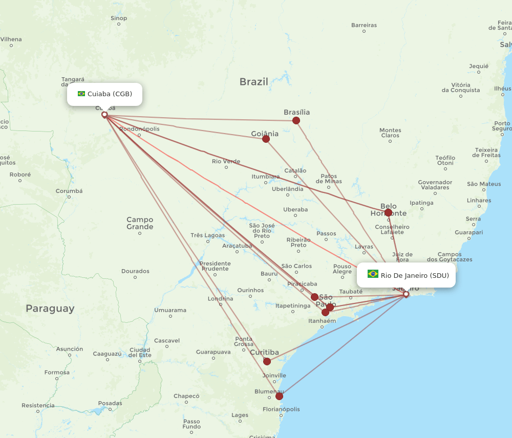 CGB-SDU flight routes
