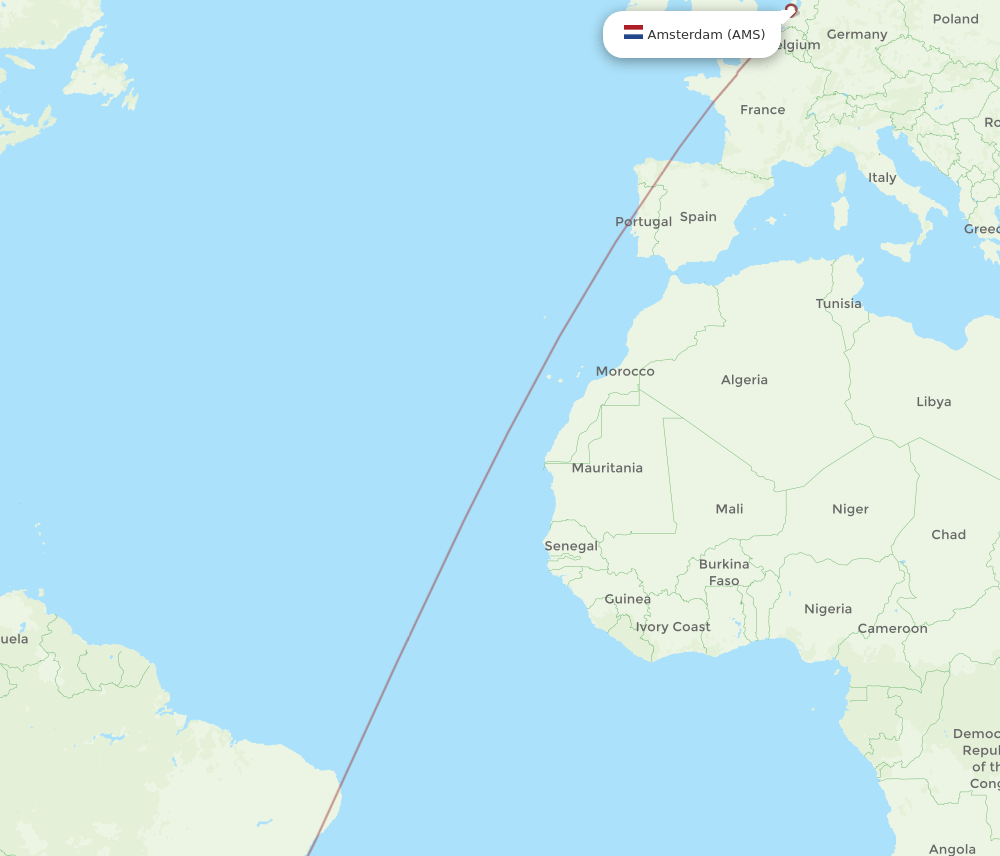 CGH-AMS flight routes