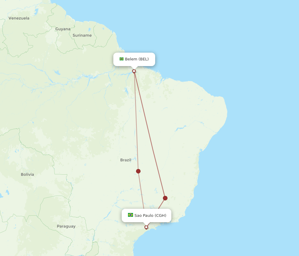 CGH-BEL flight routes