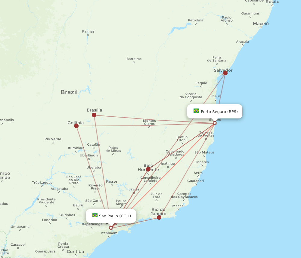 CGH-BPS flight routes