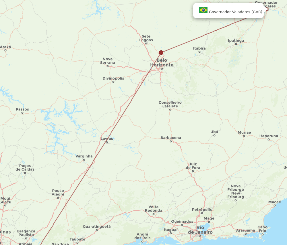 CGH-GVR flight routes