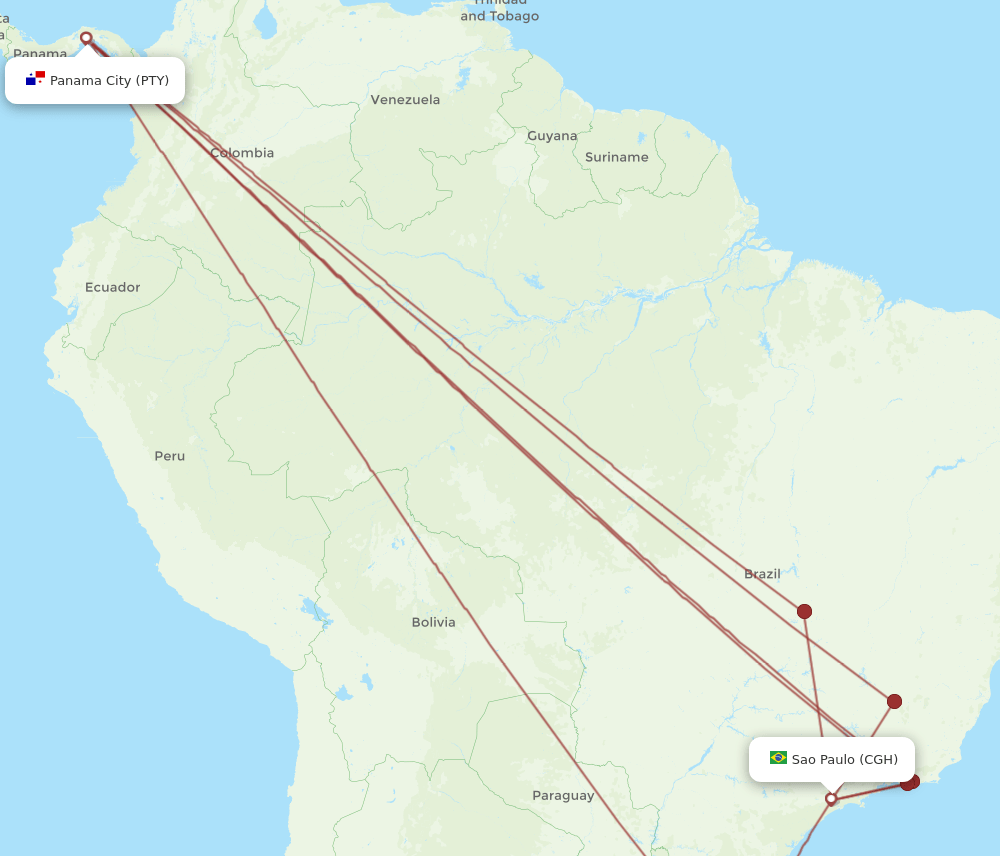 CGH-PTY flight routes