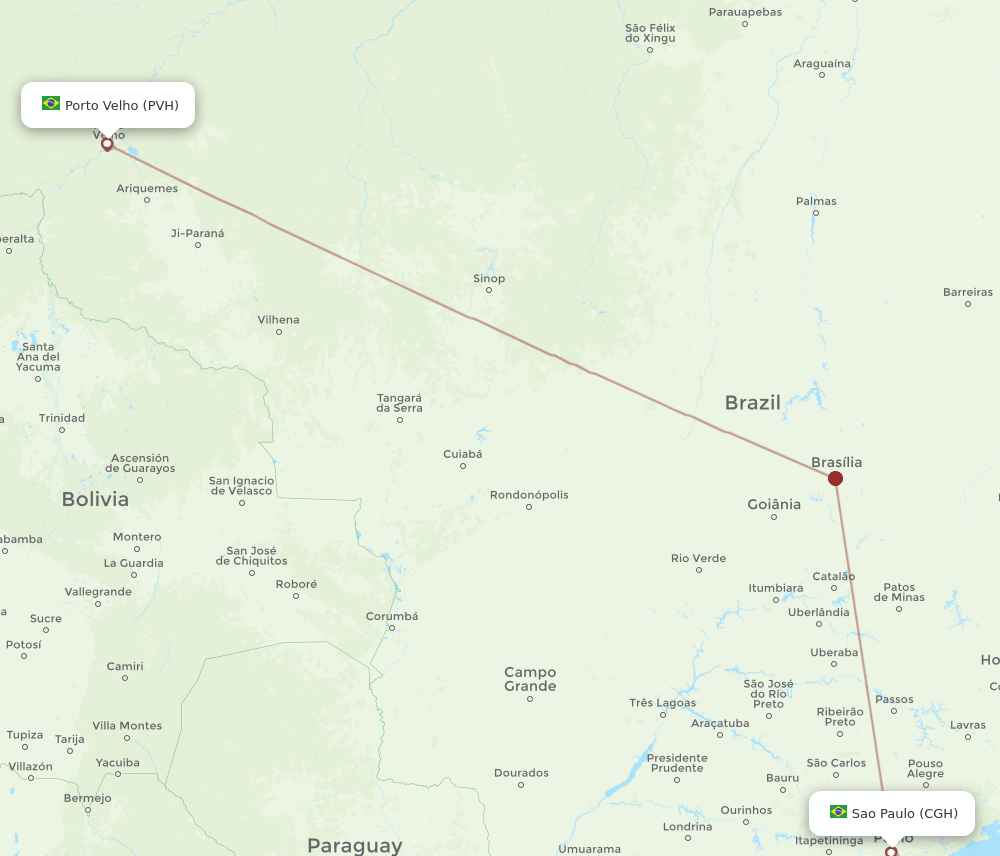 CGH-PVH flight routes