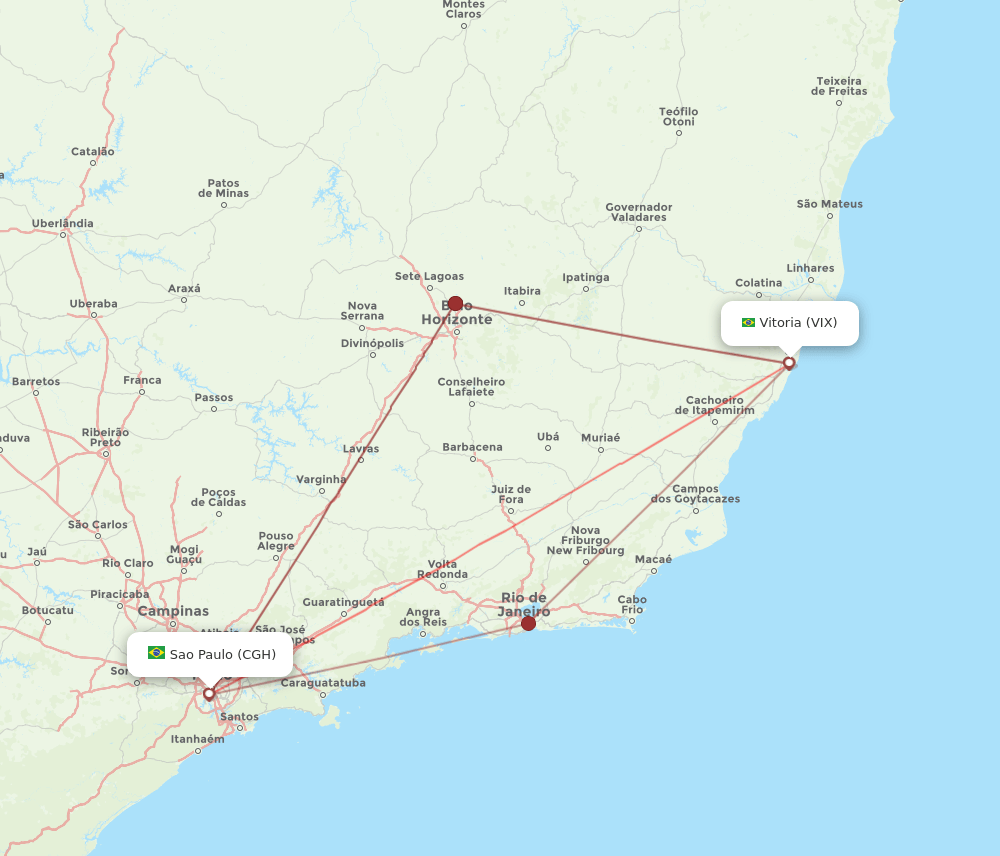 CGH to VIX flights and routes map