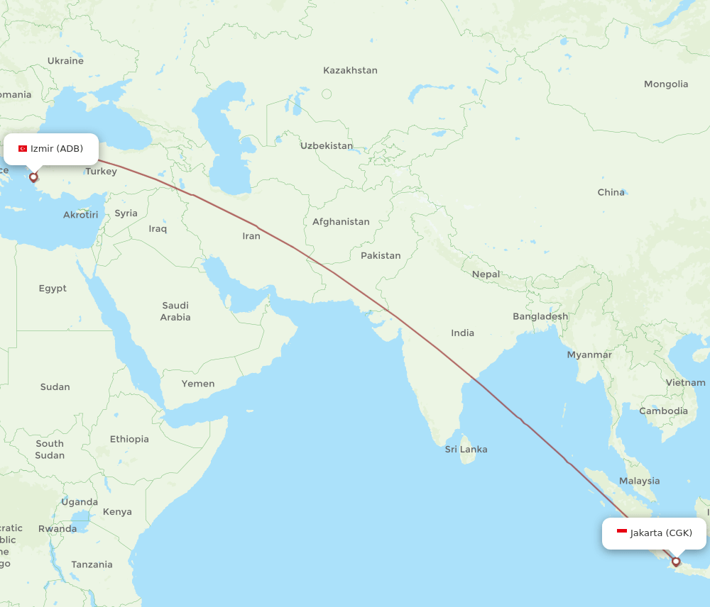 CGK-ADB flight routes