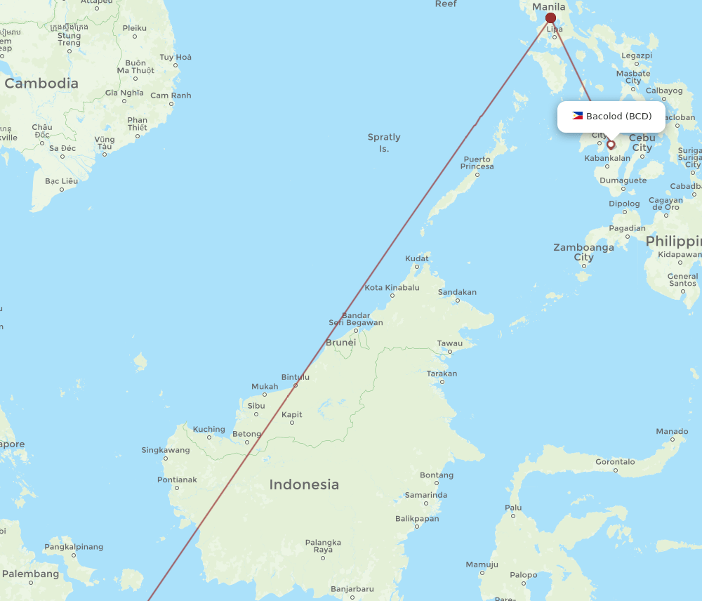 CGK-BCD flight routes