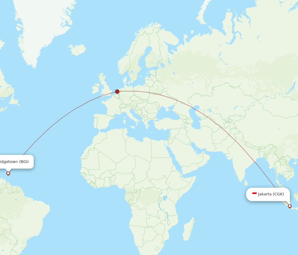 CGK-BGI flight routes