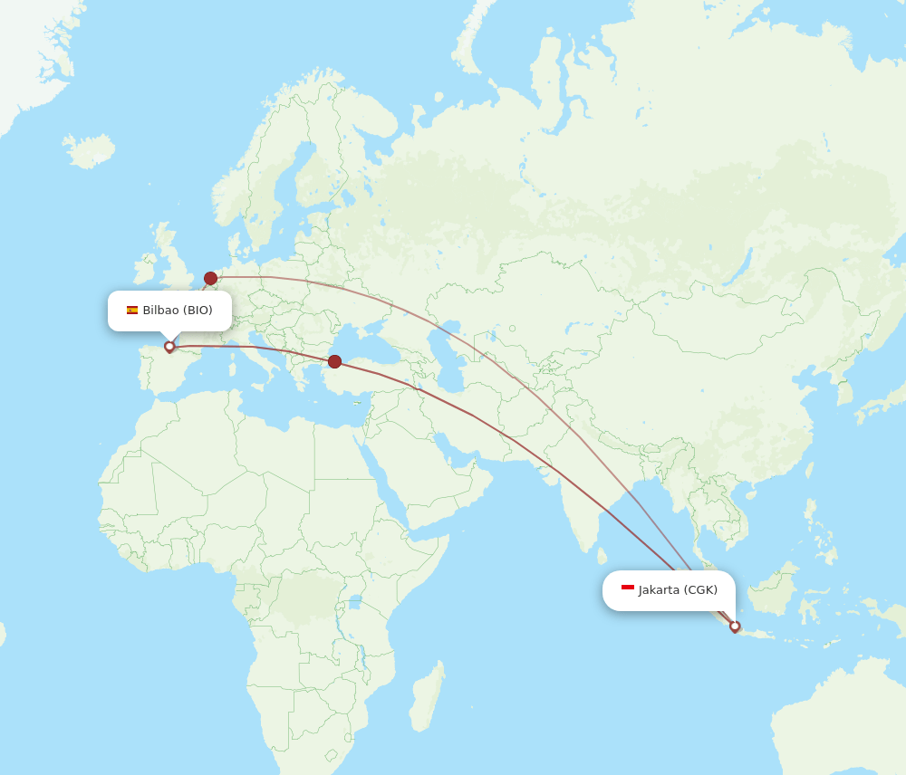 CGK-BIO flight routes