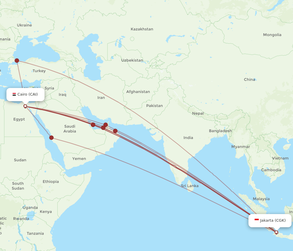 CGK-CAI flight routes