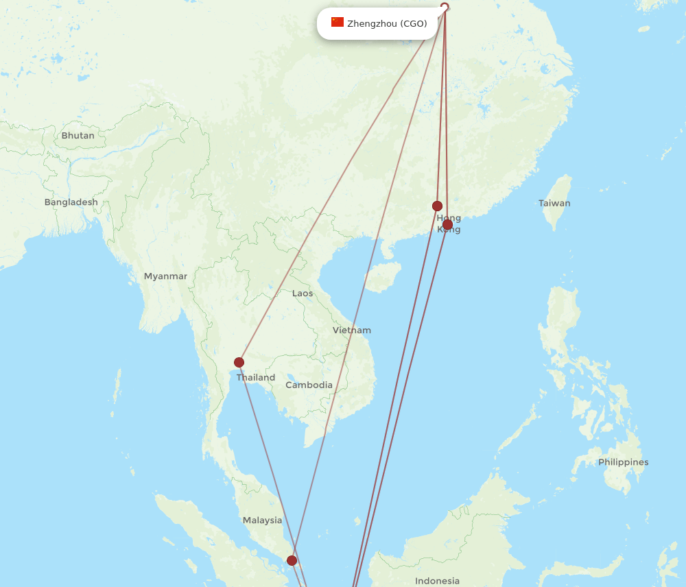 CGK-CGO flight routes