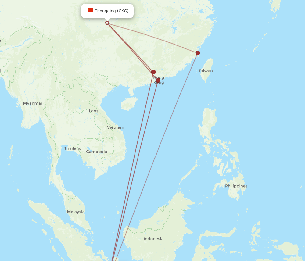 CGK-CKG flight routes