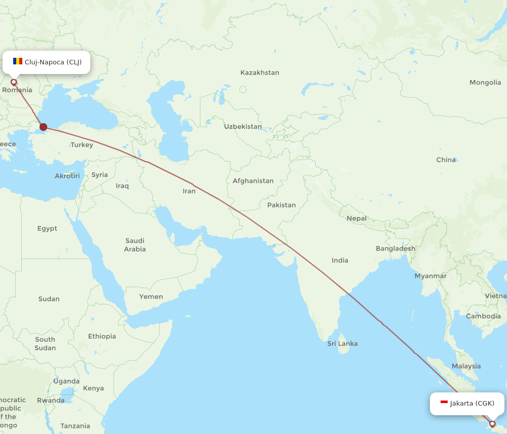 CGK-CLJ flight routes
