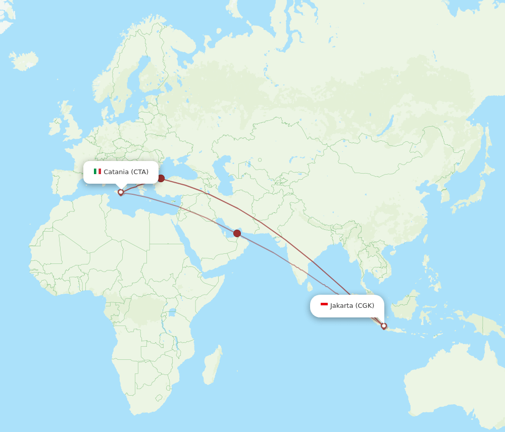 CGK-CTA flight routes